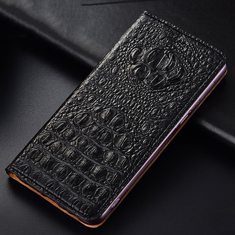 Funda de Cuero Cartera con Soporte Carcasa H01P para OnePlus Nord 3 5G Negro