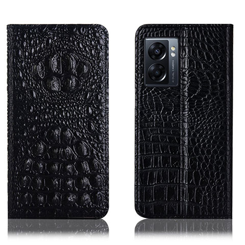 Funda de Cuero Cartera con Soporte Carcasa H01P para OnePlus Nord N300 5G Negro