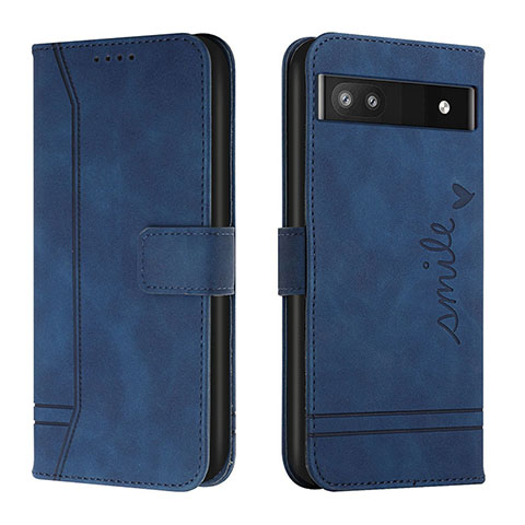 Funda de Cuero Cartera con Soporte Carcasa H01X para Google Pixel 6a 5G Azul