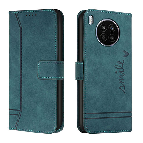 Funda de Cuero Cartera con Soporte Carcasa H01X para Huawei Honor 50 Lite Verde