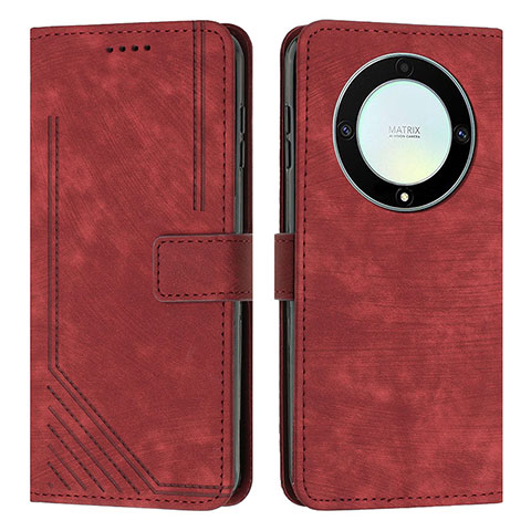 Funda de Cuero Cartera con Soporte Carcasa H01X para Huawei Honor Magic5 Lite 5G Rojo