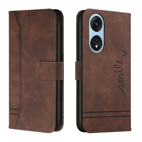 Funda de Cuero Cartera con Soporte Carcasa H01X para Huawei Honor X5 Plus Marron