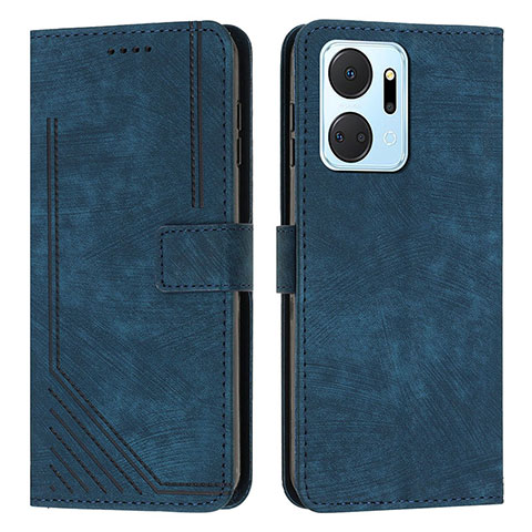 Funda de Cuero Cartera con Soporte Carcasa H01X para Huawei Honor X7a Azul