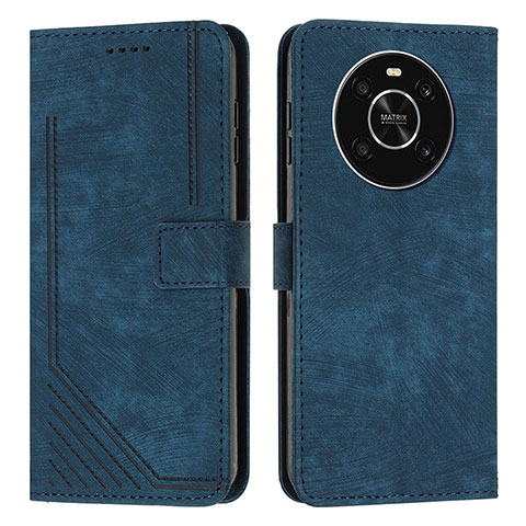 Funda de Cuero Cartera con Soporte Carcasa H01X para Huawei Honor X9 4G Azul