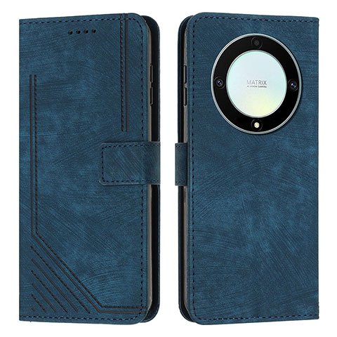 Funda de Cuero Cartera con Soporte Carcasa H01X para Huawei Honor X9a 5G Azul