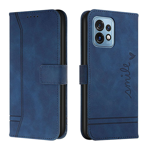 Funda de Cuero Cartera con Soporte Carcasa H01X para Motorola Moto X40 5G Azul