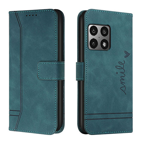 Funda de Cuero Cartera con Soporte Carcasa H01X para OnePlus 10 Pro 5G Verde