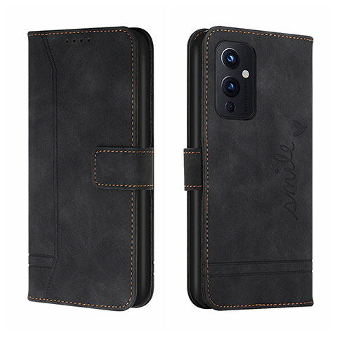 Funda de Cuero Cartera con Soporte Carcasa H01X para OnePlus 9 5G Negro