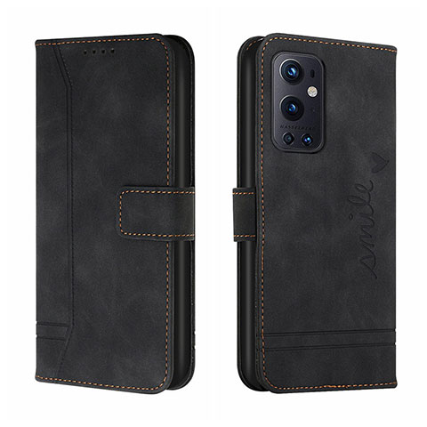 Funda de Cuero Cartera con Soporte Carcasa H01X para OnePlus 9 Pro 5G Negro