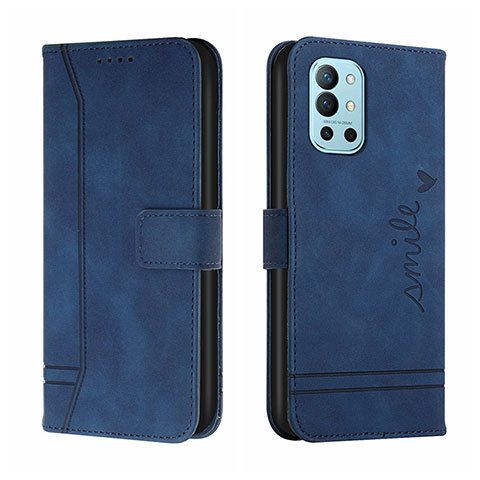 Funda de Cuero Cartera con Soporte Carcasa H01X para OnePlus 9R 5G Azul