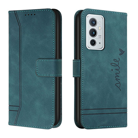 Funda de Cuero Cartera con Soporte Carcasa H01X para OnePlus 9RT 5G Verde