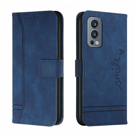 Funda de Cuero Cartera con Soporte Carcasa H01X para OnePlus Nord 2 5G Azul