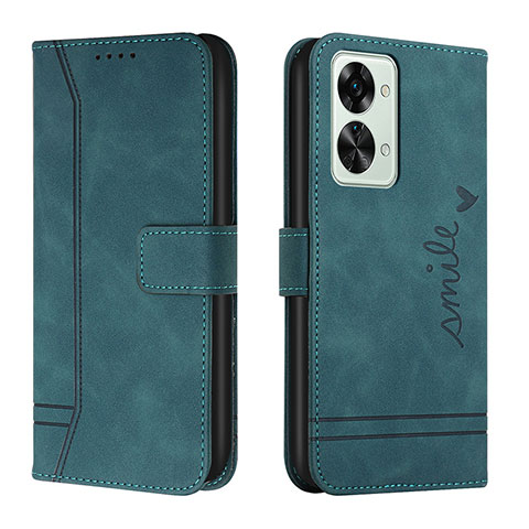 Funda de Cuero Cartera con Soporte Carcasa H01X para OnePlus Nord 2T 5G Verde