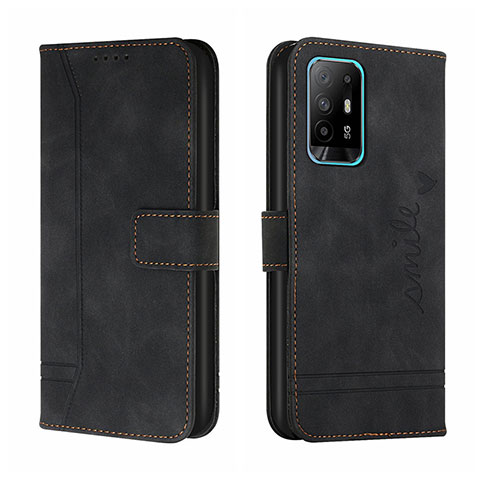 Funda de Cuero Cartera con Soporte Carcasa H01X para Oppo A94 5G Negro