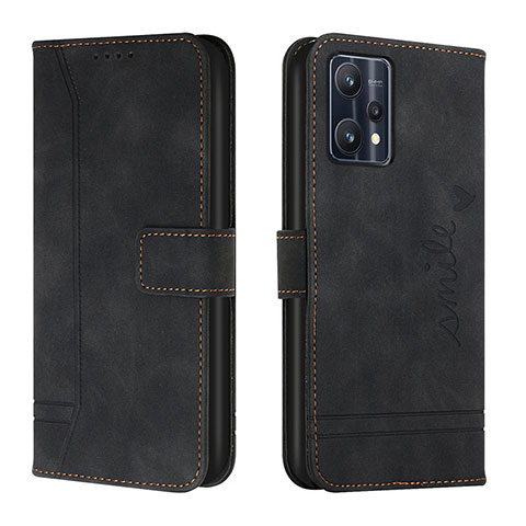 Funda de Cuero Cartera con Soporte Carcasa H01X para Realme 9 Pro+ Plus 5G Negro