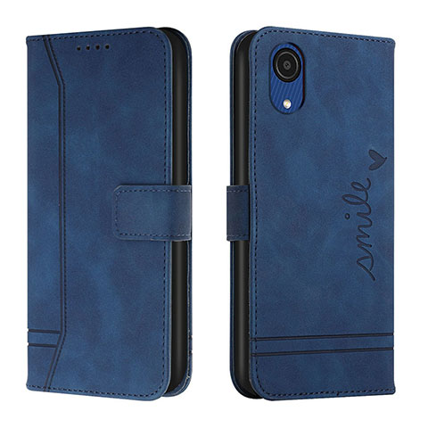 Funda de Cuero Cartera con Soporte Carcasa H01X para Samsung Galaxy A03 Core Azul