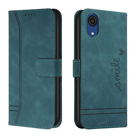 Funda de Cuero Cartera con Soporte Carcasa H01X para Samsung Galaxy A03 Core Verde