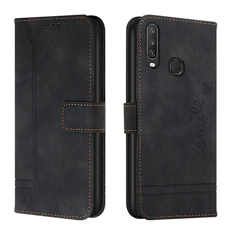 Funda de Cuero Cartera con Soporte Carcasa H01X para Vivo Y11 Negro