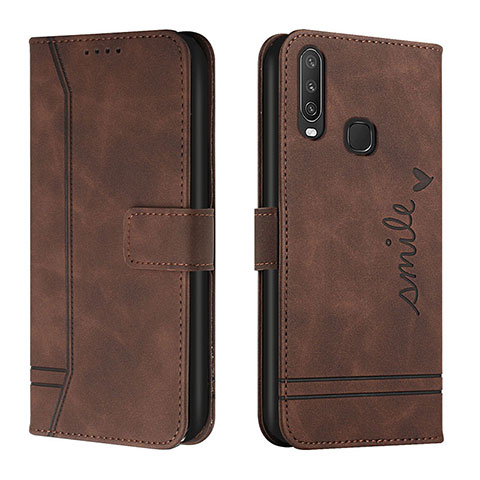 Funda de Cuero Cartera con Soporte Carcasa H01X para Vivo Y15 Marron