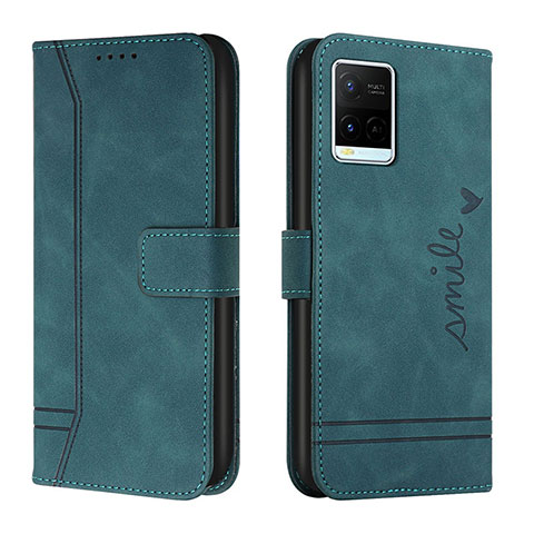 Funda de Cuero Cartera con Soporte Carcasa H01X para Vivo Y33T Verde