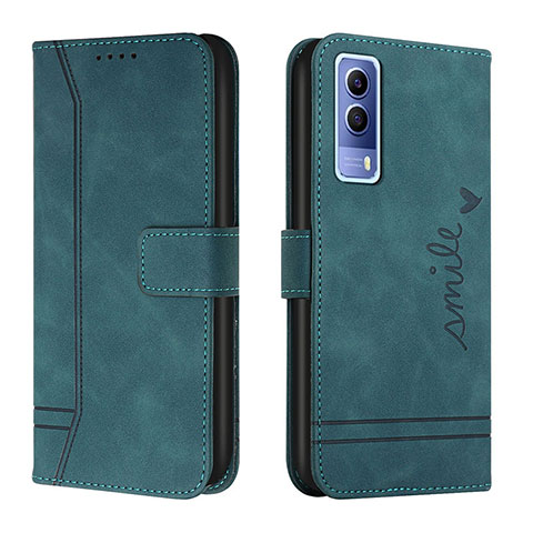 Funda de Cuero Cartera con Soporte Carcasa H01X para Vivo Y51s 5G Verde