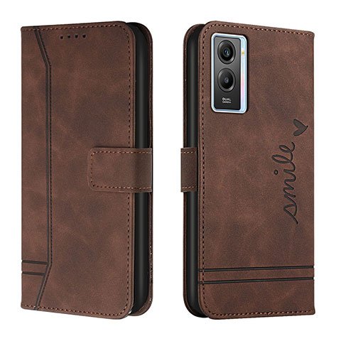 Funda de Cuero Cartera con Soporte Carcasa H01X para Vivo Y55s (2021) Marron