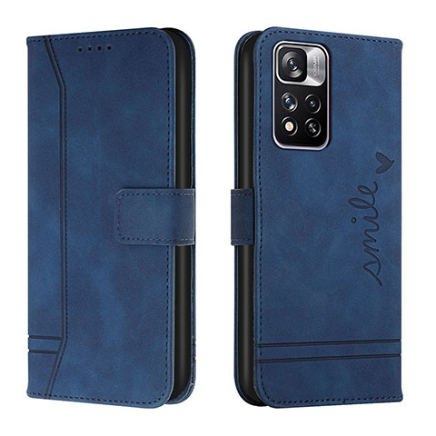 Funda de Cuero Cartera con Soporte Carcasa H01X para Xiaomi Mi 11i 5G (2022) Azul