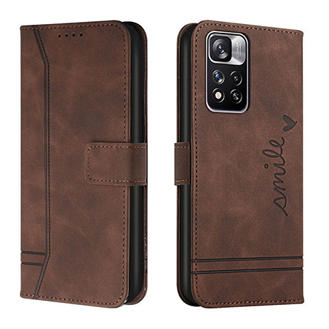 Funda de Cuero Cartera con Soporte Carcasa H01X para Xiaomi Mi 11i 5G (2022) Marron