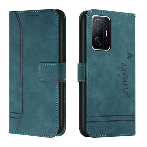 Funda de Cuero Cartera con Soporte Carcasa H01X para Xiaomi Mi 11T 5G Verde