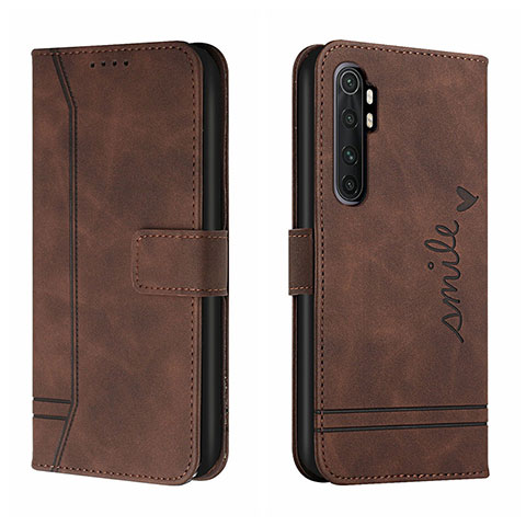 Funda de Cuero Cartera con Soporte Carcasa H01X para Xiaomi Mi Note 10 Lite Marron