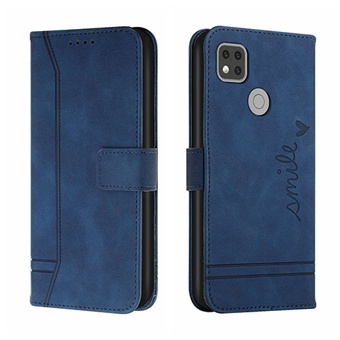 Funda de Cuero Cartera con Soporte Carcasa H01X para Xiaomi POCO C3 Azul