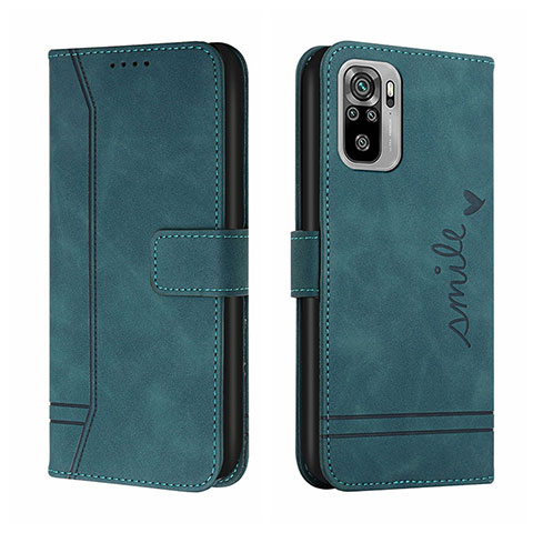 Funda de Cuero Cartera con Soporte Carcasa H01X para Xiaomi Poco M5S Verde