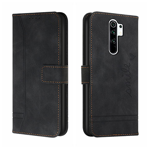 Funda de Cuero Cartera con Soporte Carcasa H01X para Xiaomi Redmi 9 Negro