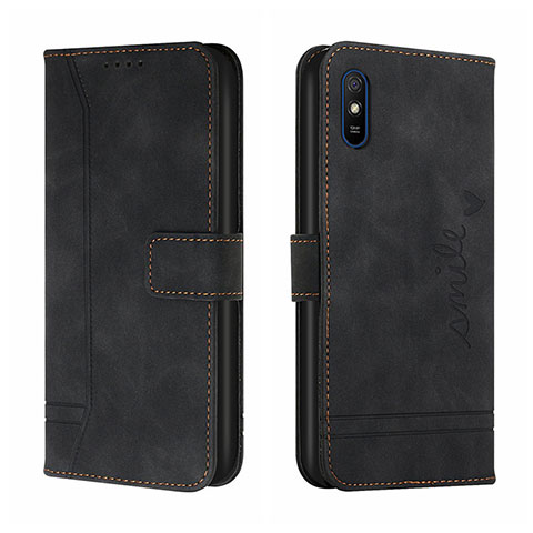 Funda de Cuero Cartera con Soporte Carcasa H01X para Xiaomi Redmi 9i Negro