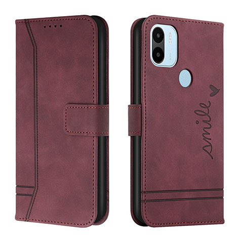 Funda de Cuero Cartera con Soporte Carcasa H01X para Xiaomi Redmi A1 Plus Rojo