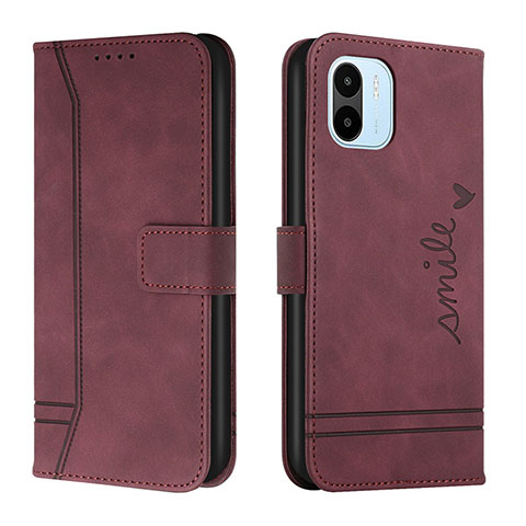 Funda de Cuero Cartera con Soporte Carcasa H01X para Xiaomi Redmi A2 Plus Rojo