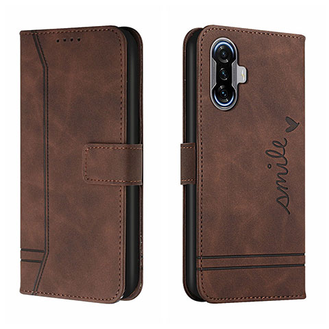 Funda de Cuero Cartera con Soporte Carcasa H01X para Xiaomi Redmi K40 Gaming 5G Marron