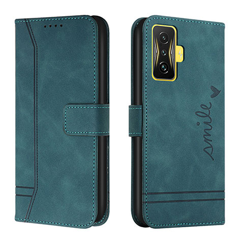 Funda de Cuero Cartera con Soporte Carcasa H01X para Xiaomi Redmi K50 Gaming 5G Verde