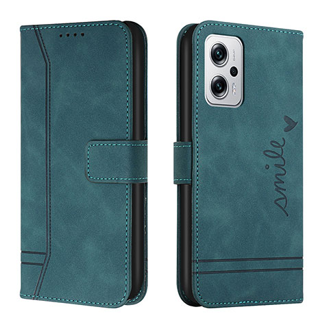 Funda de Cuero Cartera con Soporte Carcasa H01X para Xiaomi Redmi K50i 5G Verde