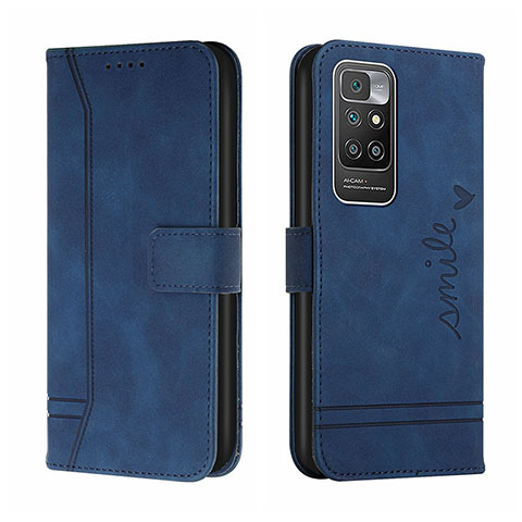 Funda de Cuero Cartera con Soporte Carcasa H01X para Xiaomi Redmi Note 11 4G (2021) Azul