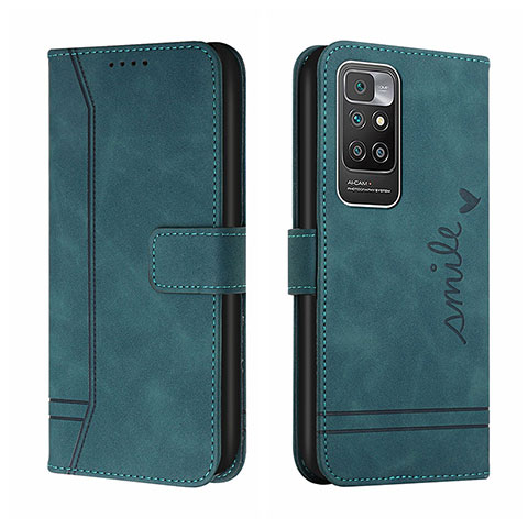 Funda de Cuero Cartera con Soporte Carcasa H01X para Xiaomi Redmi Note 11 4G (2021) Verde