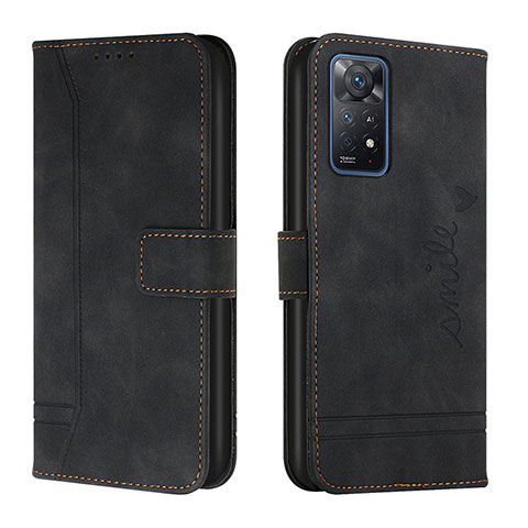 Funda de Cuero Cartera con Soporte Carcasa H01X para Xiaomi Redmi Note 11 Pro 4G Negro