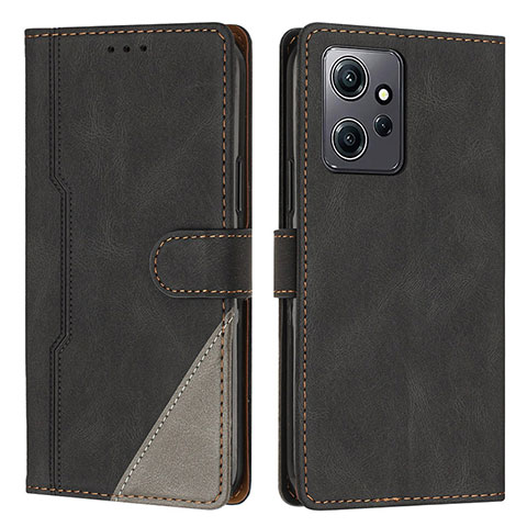 Funda de Cuero Cartera con Soporte Carcasa H01X para Xiaomi Redmi Note 12 4G Negro