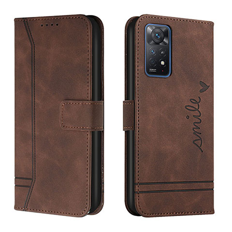 Funda de Cuero Cartera con Soporte Carcasa H01X para Xiaomi Redmi Note 12 Pro 4G Marron