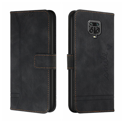 Funda de Cuero Cartera con Soporte Carcasa H01X para Xiaomi Redmi Note 9 Pro Negro