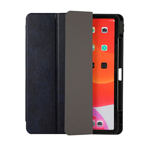 Funda de Cuero Cartera con Soporte Carcasa H02 para Apple iPad Pro 12.9 (2021) Azul