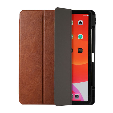 Funda de Cuero Cartera con Soporte Carcasa H02 para Apple iPad Pro 12.9 (2022) Marron