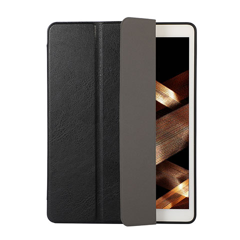 Funda de Cuero Cartera con Soporte Carcasa H02 para Apple New iPad 9.7 (2018) Negro