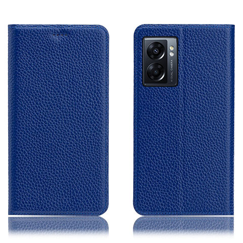 Funda de Cuero Cartera con Soporte Carcasa H02P para OnePlus Nord N300 5G Azul