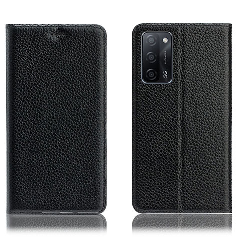 Funda de Cuero Cartera con Soporte Carcasa H02P para Oppo A53s 5G Negro